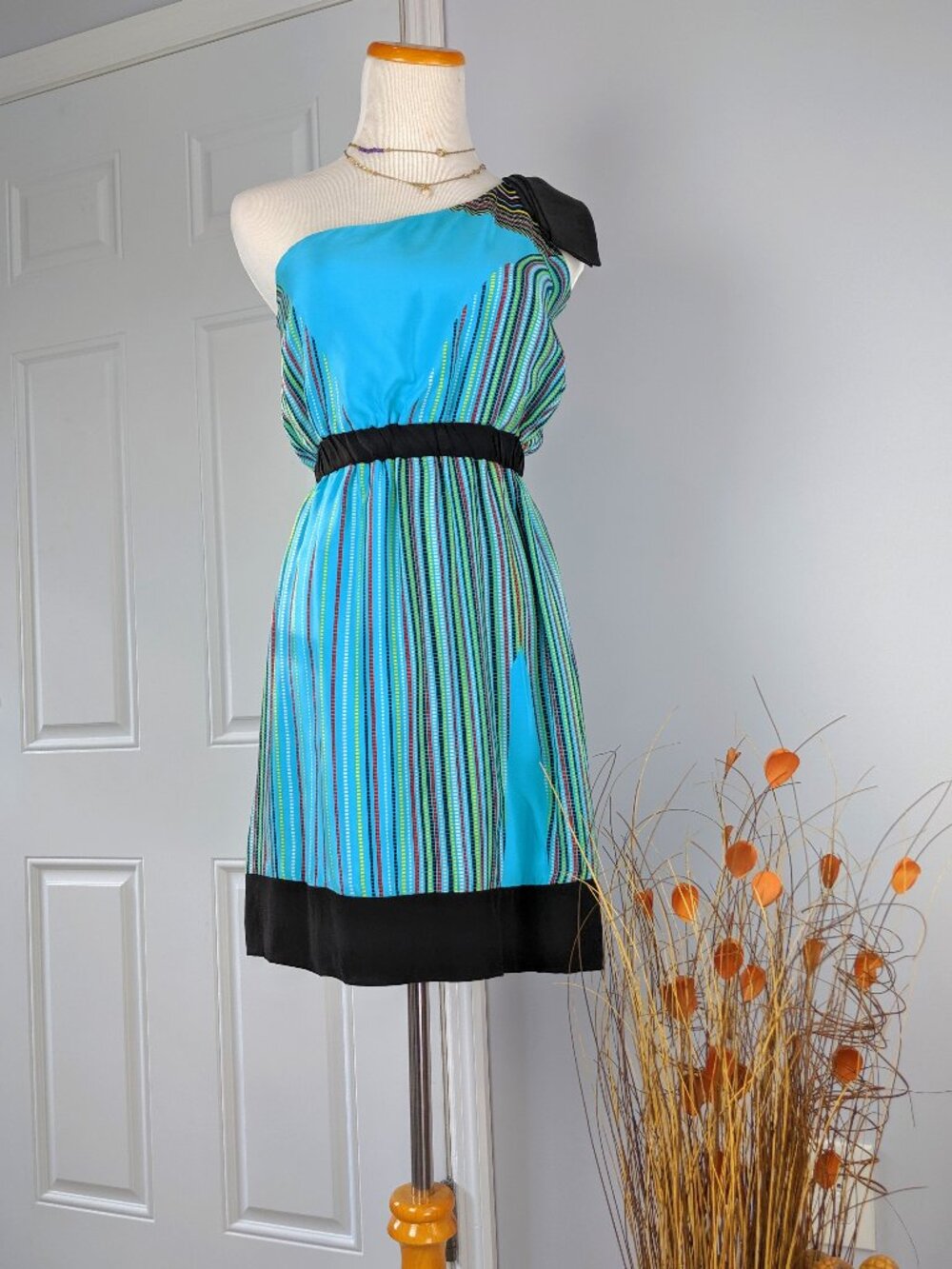*JALOUX Dress One Shoulder sleeveless Sz S